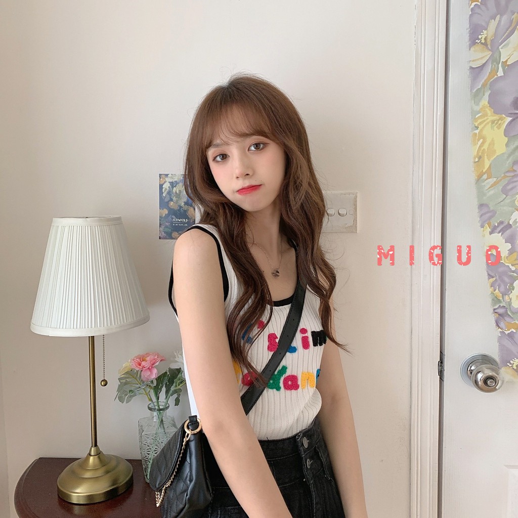 Áo Dệt Kim Không Tay Thời Trang Dành Cho Nữ