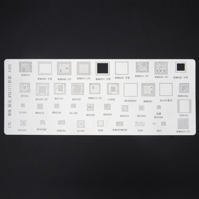 Bộ 4 Khuôn Bga Stencil Cho Mtk Msm Samsung Huawei Xiaomi Ipad Cpu Ram Pm Power Ic Reball