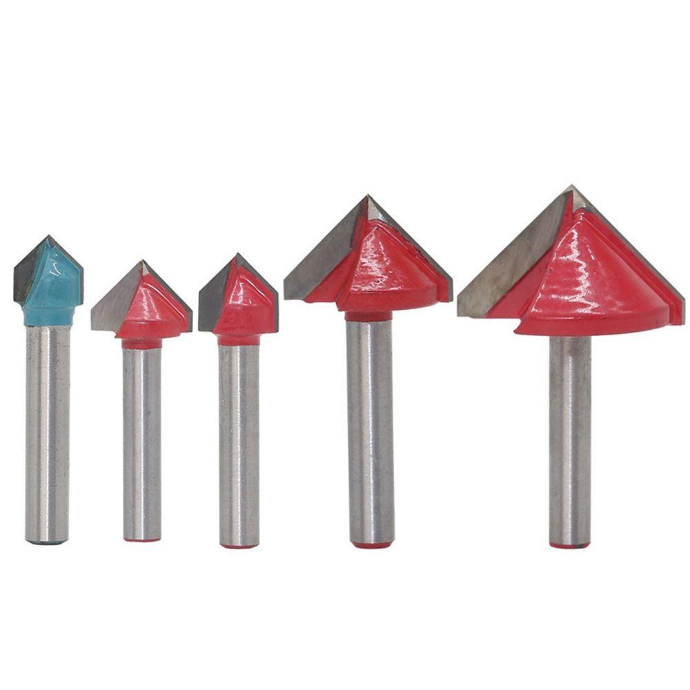 KRNY 1 Mũi Phay Router Gỗ 3D Đầu Chữ V Bằng Thép Vonfram Chất Lượng Cao 6mm