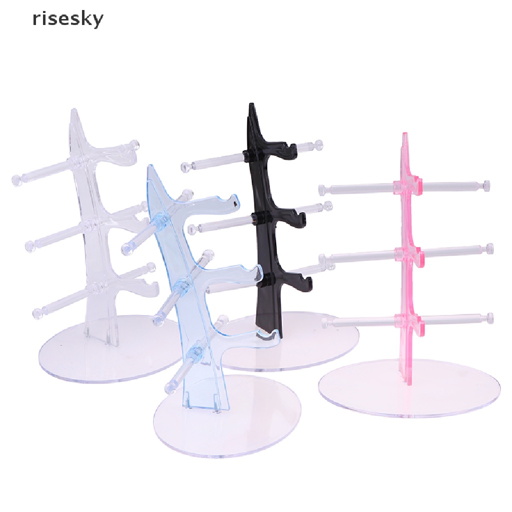 Set 3 Cặp Giá Đỡ Mắt Kính Bằng Acrylic Trong Suốt Tiện Dụng ♨Trên đó