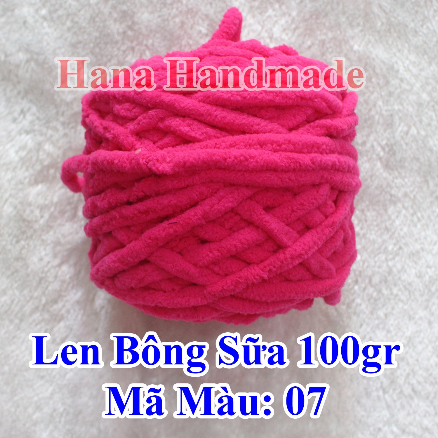 Len Bông Sữa / Len nhung đũa 100g (28k/cuộn)