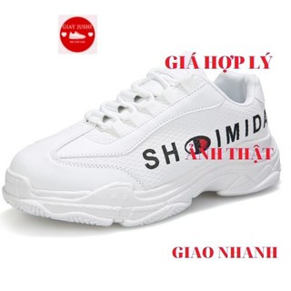 Giày Nam-Giày Thể Thao 🍎[FREE SHIP- XẢ] 🍎Giày Sneakers Runner Màu Trắng Tăng Chiều Cao thoáng khí khử mùi hd51