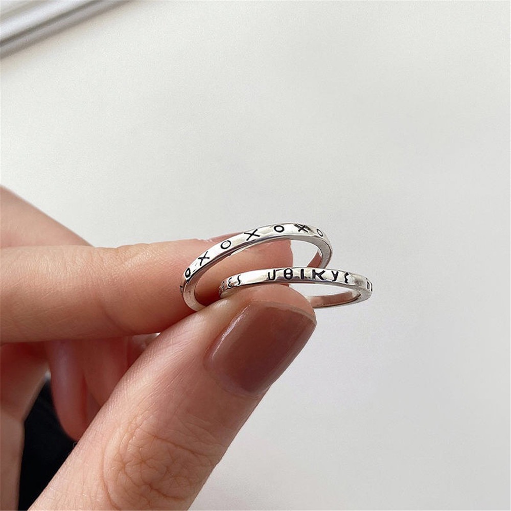 Set 2 Nhẫn Hở Kiểu Dáng Thời Trang Phong Cách Hàn Quốc Cho NữYanqueens Quà tặng trang sức