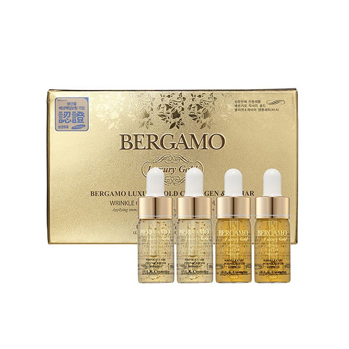 Bộ 4 chai Serum Bergamo Luxury Gold dưỡng mịn da-HN321