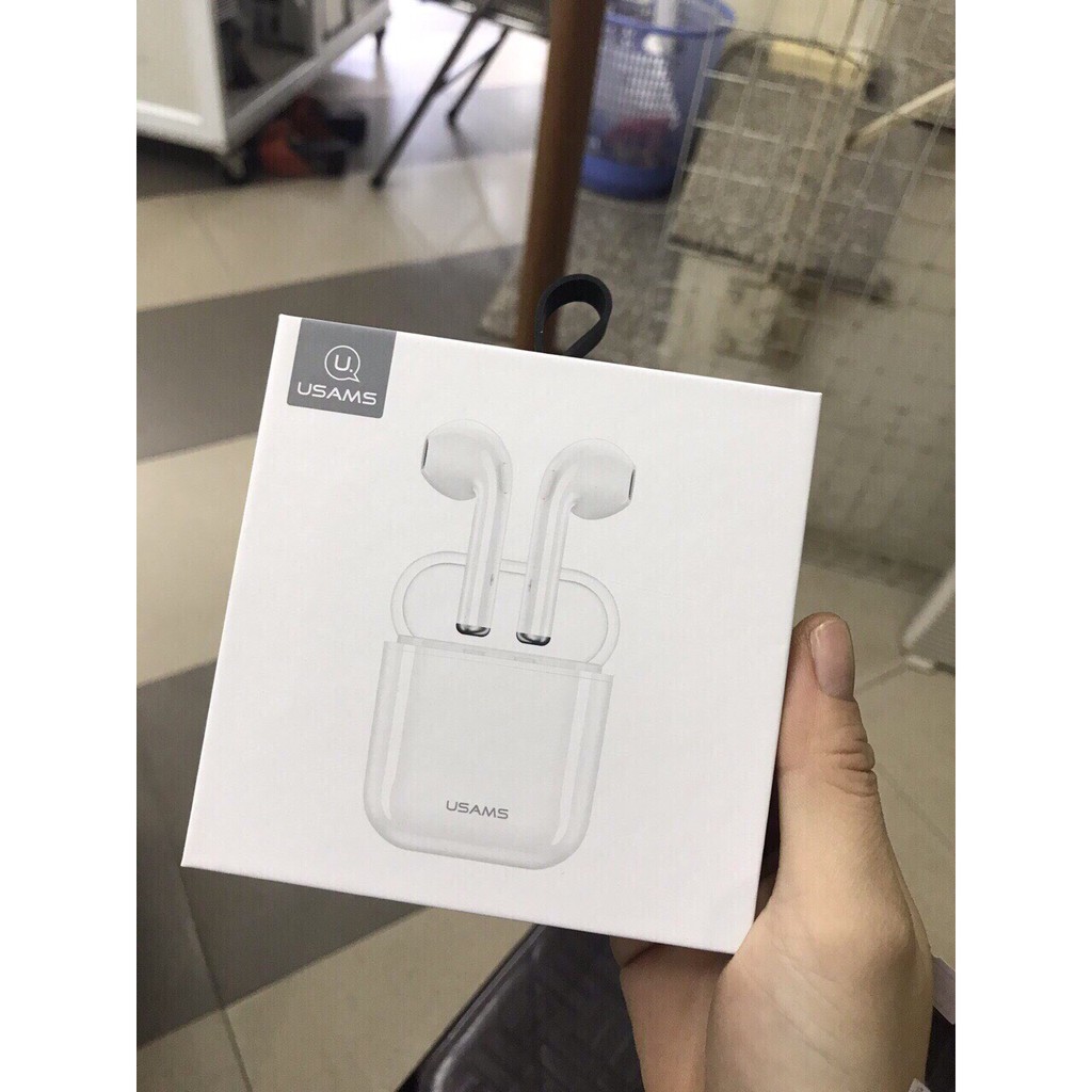 Tai nghe bluetooth Airpod hãng Usams kèm hộp sạc - Chính hãng