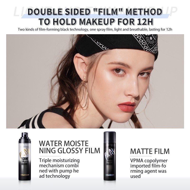 (Hàng Mới Về) Xịt Khoáng Trang Điểm Dưỡng Ẩm Kiểm Soát Dầu Chống Nước 50ml Colorkey | BigBuy360 - bigbuy360.vn