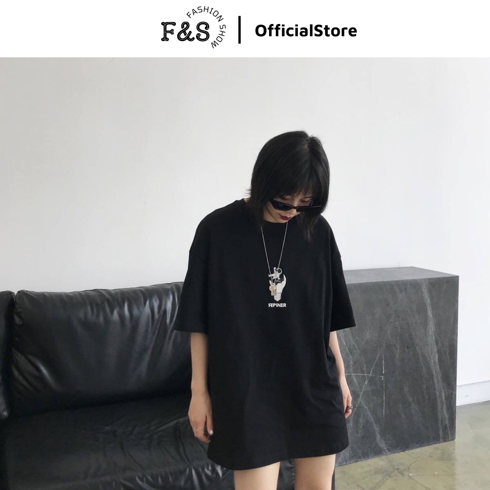 Áo thun tay lỡ unisex phi hành gia FERINE - Áo phông F&S nam nữ form rộng cho cặp đôi phong cách hàn quốc