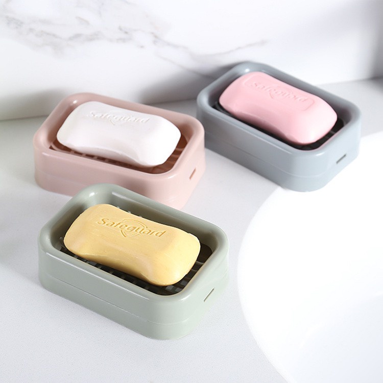 Khay Để Bánh Xà Phòng 2 Lớp Đáy Kín Nhựa Cao Cấp