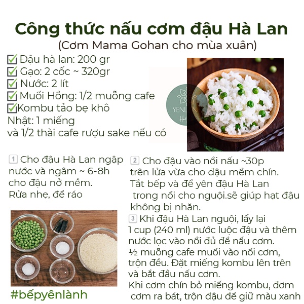 Hạt đậu Hà Lan sấy khô nguyên vỏ hữu cơ 100gr-200gr-500gr Yenlanhnatural