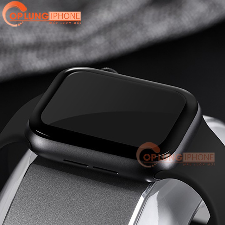 Kính Cường Lực Apple Watch 38mm 40mm 42mm 44m Full keo bảo vệ màn hình Cong 9H cho Series 5 4 3 2 1