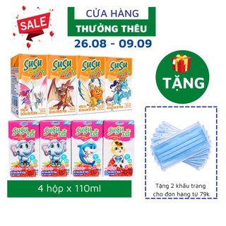 Sữa chua uống Susu IQ cam/ dâu (4 hộp *110ml)