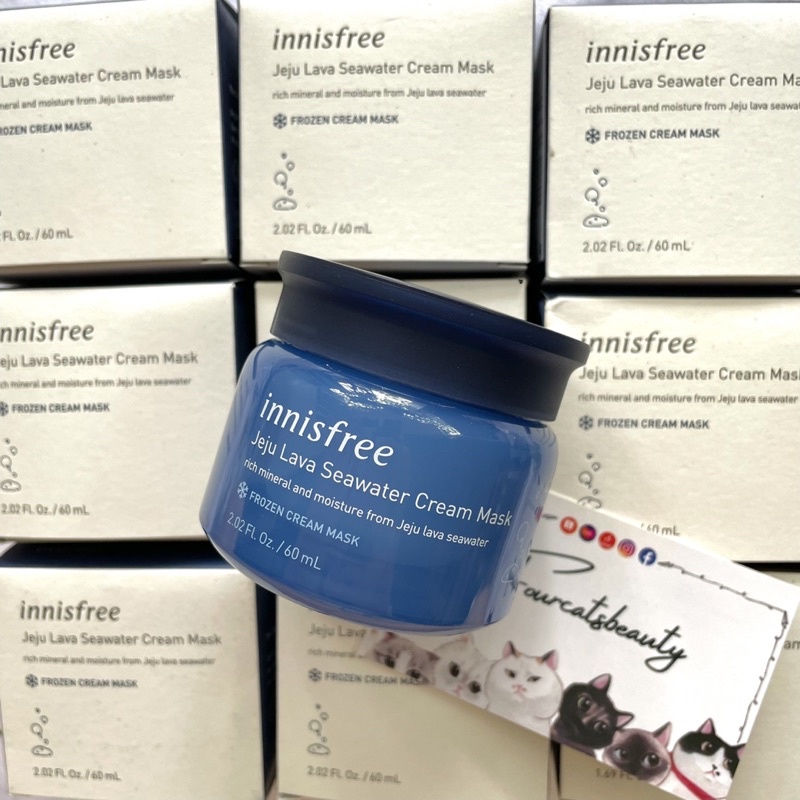 Kem Dưỡng Ẩm, Cấp Nước Kết Hợp Mặt Nạ Innisfree Jeju Lava Seawater Cream Mask