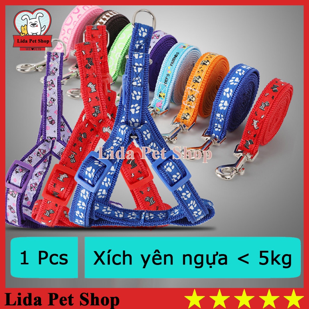 Xích yên ngựa 2 lớp cho chó mèo nhỏ (dưới 5kg) - Lida Pet Shop