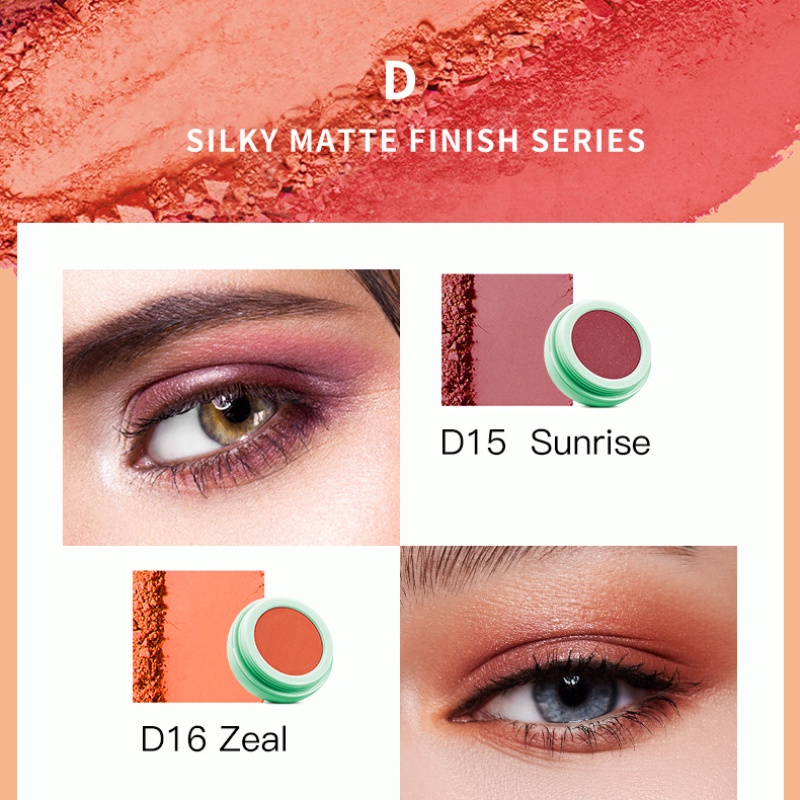 [Hàng mới về] Phấn mắt màu đơn sắc lì ánh nhũ ngọc trai lấp lánh kiểu dáng trái trứng dễ thương QIBEST