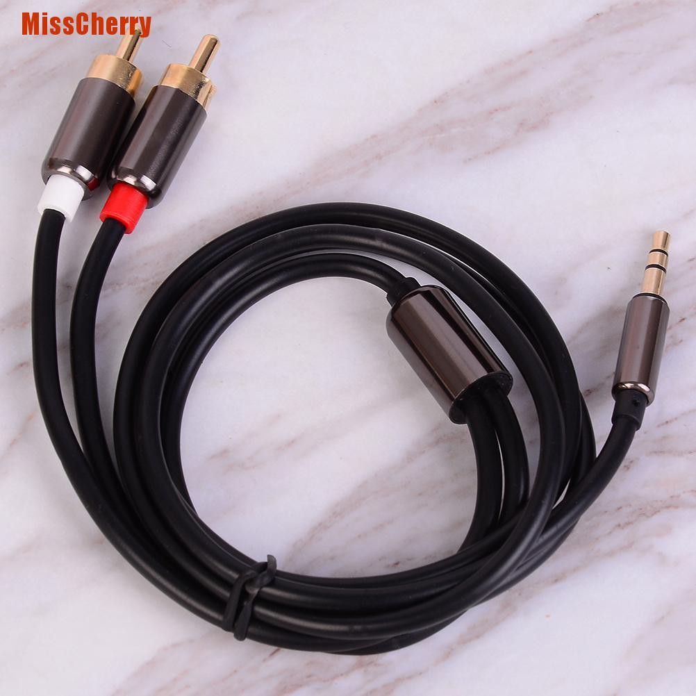 Cáp Chuyển Đổi Âm Thanh Từ Đầu Cắm 3.5mm Sang 2 Rca Dài 1m