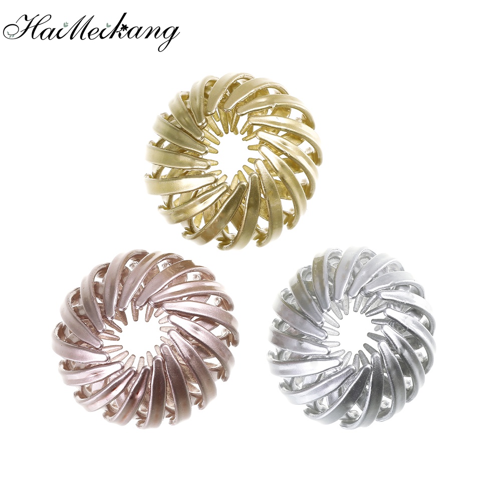 Kẹp tóc đuôi ngựa Haimeikang làm từ nhựa màu trơn kiểu tổ chim Hàn Quốc cho nữ