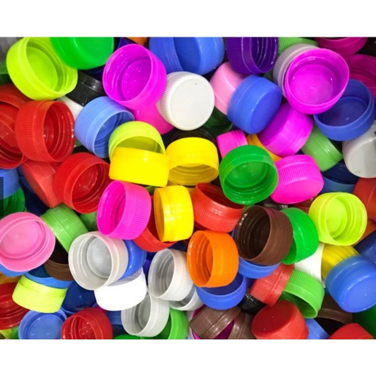 100 Nắp chai nhựa nhiều màu – thủ công mầm non
