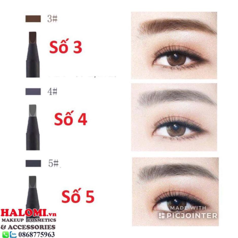 Chì xé kẻ mày Haozhuang cứng phẩy sợi Eyebrow Pencil sắc nét chuyên dùng cho Makeup trang điểm LL18 | BigBuy360 - bigbuy360.vn