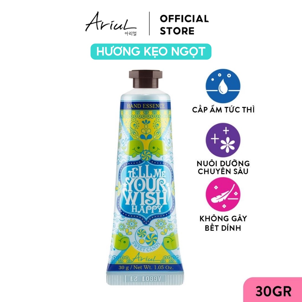 [HSD T4/2024] Kem dưỡng da tay ARIUL Tell Me Your Wish Hand Essence 30ML - Happy