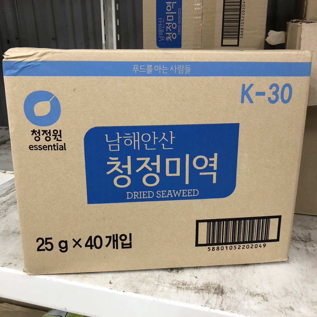 Bán Sỉ Thùng 40 Gói Rong Biển Khô 25g Nấu Canh Hàn Quốc Daesang / 대상) 청정미역 25g