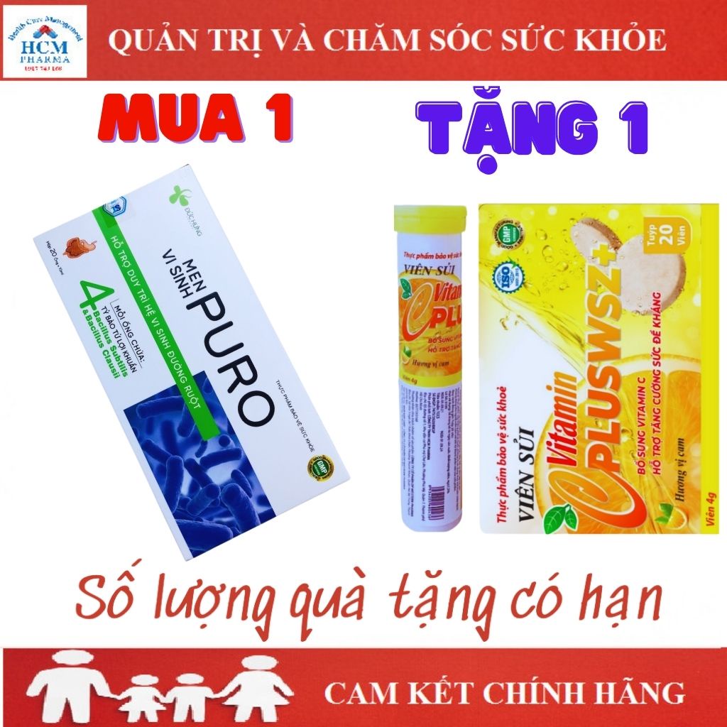 Men vi sinh probiotic tăng sức đề kháng bio PURO 4 tỷ bào tử lợi khuẩn giảm táo bón tiêu chảy chướng bụng đầy hơi cho bé
