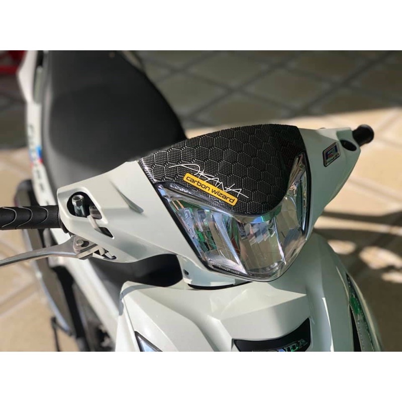 Tem AKANA carbon wizard phản quang chính hãng decal 3M công nghệ in cộm Nhật Bản trang trí xe hơi, xe máy, nón bảo hiểm