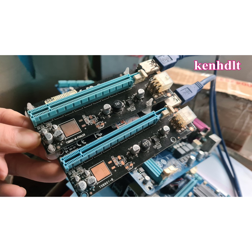 Dây Riser nối dài chục card VGA pci-e 1x to 16x dây usb 3.0 dùng đào Bitcoin vân vân