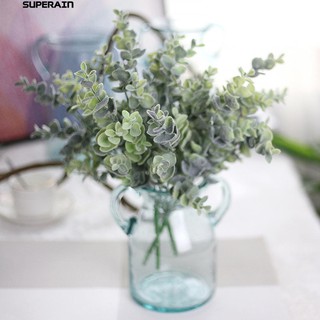 Bó cây khuynh diệp nhựa đai 34cm dùng trang trí đám cưới/nhà/sân vườn