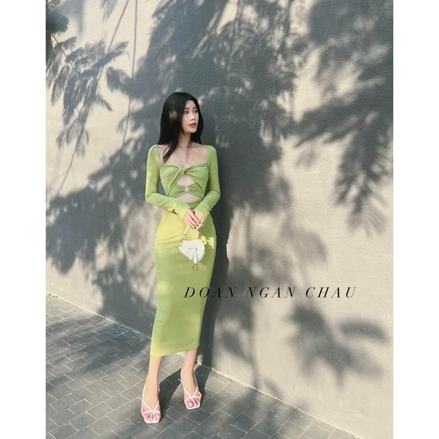 ĐẦM BODY MAXI KHOÉT NGỰC KHOEN TRÒN