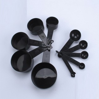 [Ưu đãi] Bộ 10 cái thìa đong, muỗng đong định lượng nhà bếp, màu đen