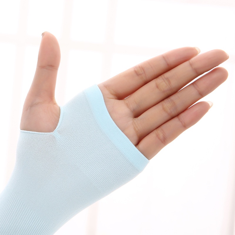 Găng Cánh Tay Bằng Vải Lụa Lạnh Chống Tia UV Tiện Dụng