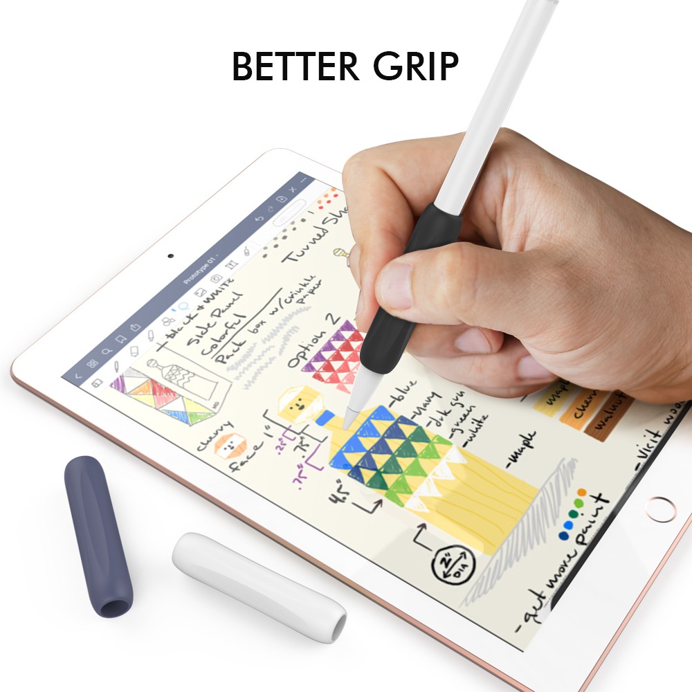 Tay Cầm Cho Apple Pencil 1,2 Tạo Cảm Giác Thao Tác Vẽ Dễ Dàng Hơn Bộ 3 Cái