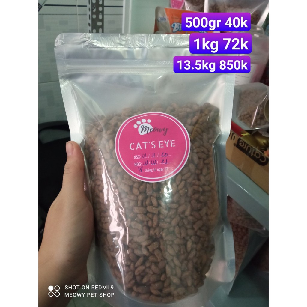 thức ăn hạt khô Cat's Eye cho mèo giá hạt dẻ - Cat's Eye hỗ trợ tiêu búi lông cho mèo