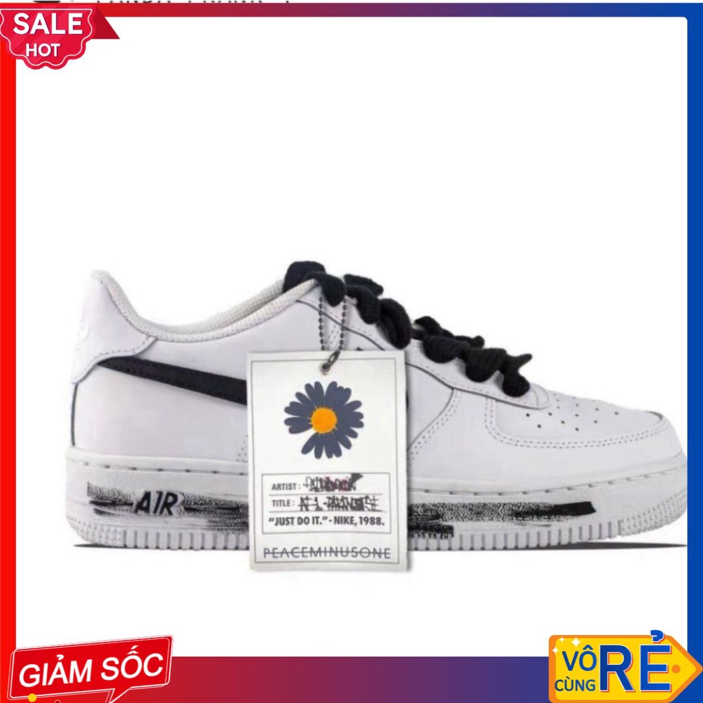 Giày Sneaker Nam Nữ - Giày Air Force 1 AF1 Trắng Hoa Cúc Sơn Đế Tróc Sơn Cổ Thấp Trẻ Trung Năng Động T11 S11