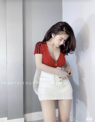Áo Thun Body Dây Kéo Viền
