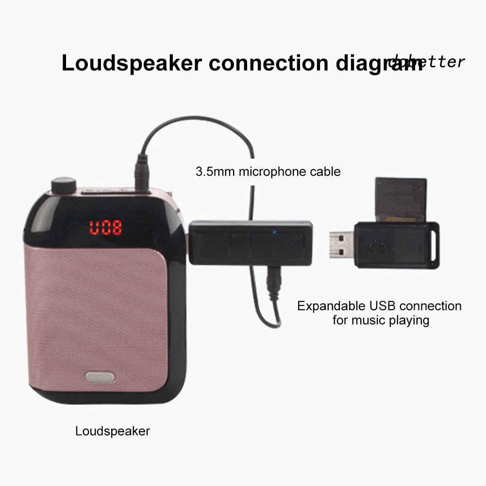 Micro Không Dây Cầm Tay 3.5mm 6.35mm Kèm USB Nhận Tín Hiệu