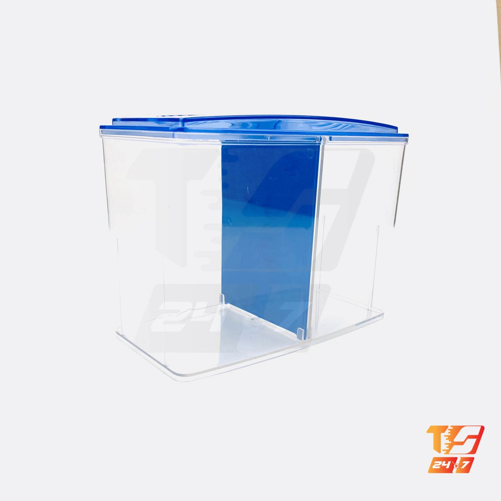 Hồ Cá Mini 17x8x12cm Nuôi Betta - Bể Cá Mini Beta Để Bàn Bằng Nhựa Cao Cấp 2 Ngăn