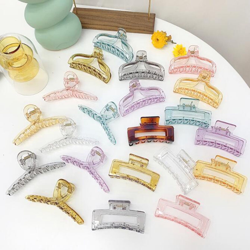 Kẹp Càng Cua Nhựa Trong Suốt Thời Trang Cho Nữ （Hairclips）