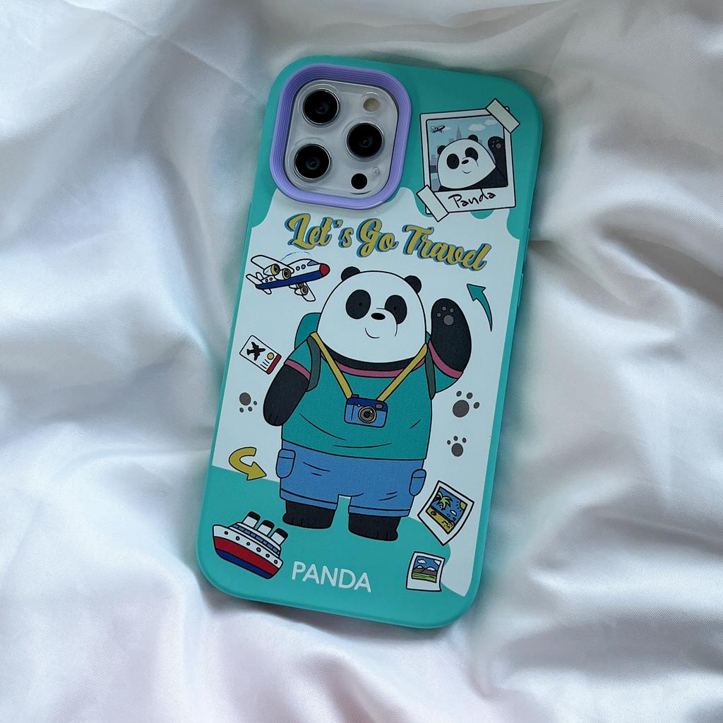 Ốp Điện Thoại Hình Gấu 3 Trong 1 Cho For IPhone 13 12 11 7Plus X Xs Max XR