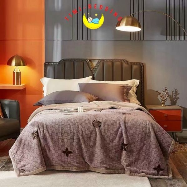 Chăn lông chồn họa tiết 4kg mềm mại, ấm áp kích thước 2x2,3m - Timibedding