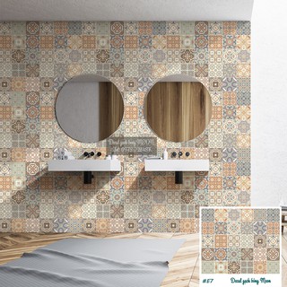 Decal gạch bông set 30 ô 20x20cm -e7