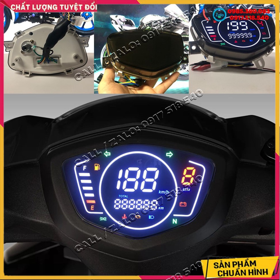 Đồng Hồ Lcd Full Led Cho Sirius, Exciter 2006 - 2010, Spark