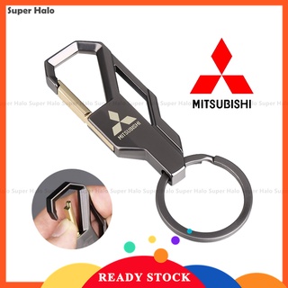 【MỚI】Móc khóa kim loại logo thương hiệu xe hơi Mitsubishi