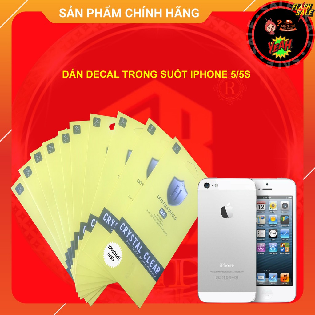 DÁN DẺO NANO MÀN HÌNH IP 5/5sGS THANH LÝ TỒN KHO GIÁ RẺ VÔ ĐỊCH