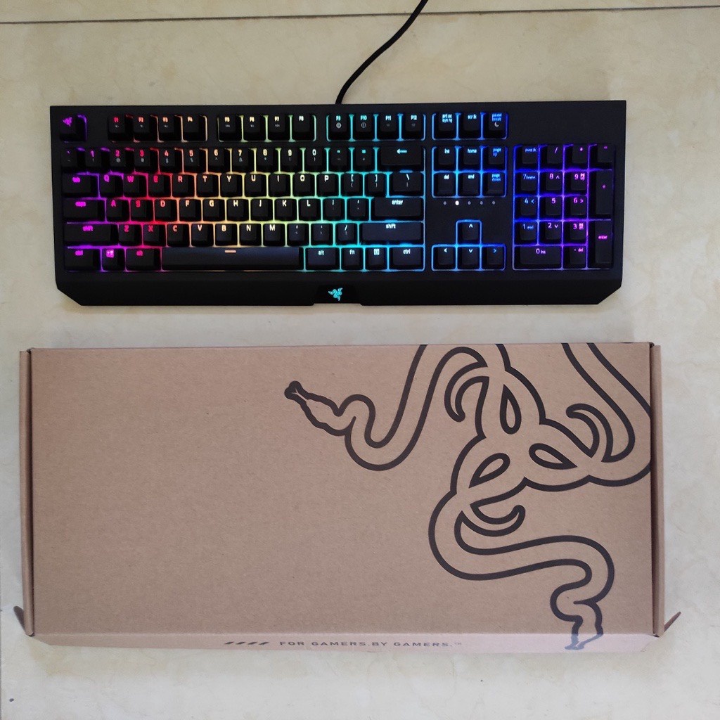 Bàn phím cơ Razer Blackwidow 2019 Green Switch - Bàn phím cơ chơi game Razer led rgb đảm bảo đẹp hơn Logitech