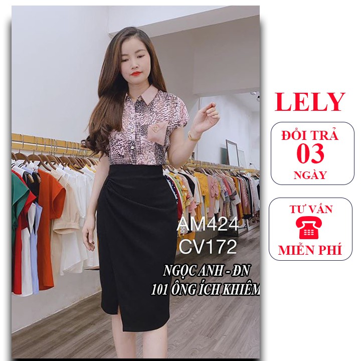 Áo Sơ Mi Công Sở - LELY- A587 - Cổ Kính Voằn Hồng,Tay Cánh Tiên