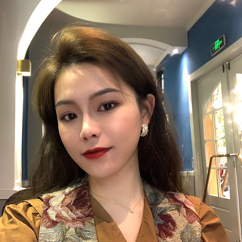 Hoa tai bạc 925 hình bông hoa làm thủ công phong cách sang trọng cho nữ