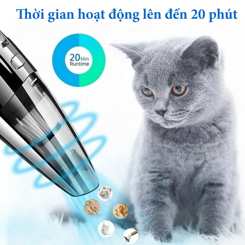 Máy hút bụi ô tô xe hơi cầm tay máy hút bụi mini không dây đa năng cao cấp Elashome HB01 | BigBuy360 - bigbuy360.vn