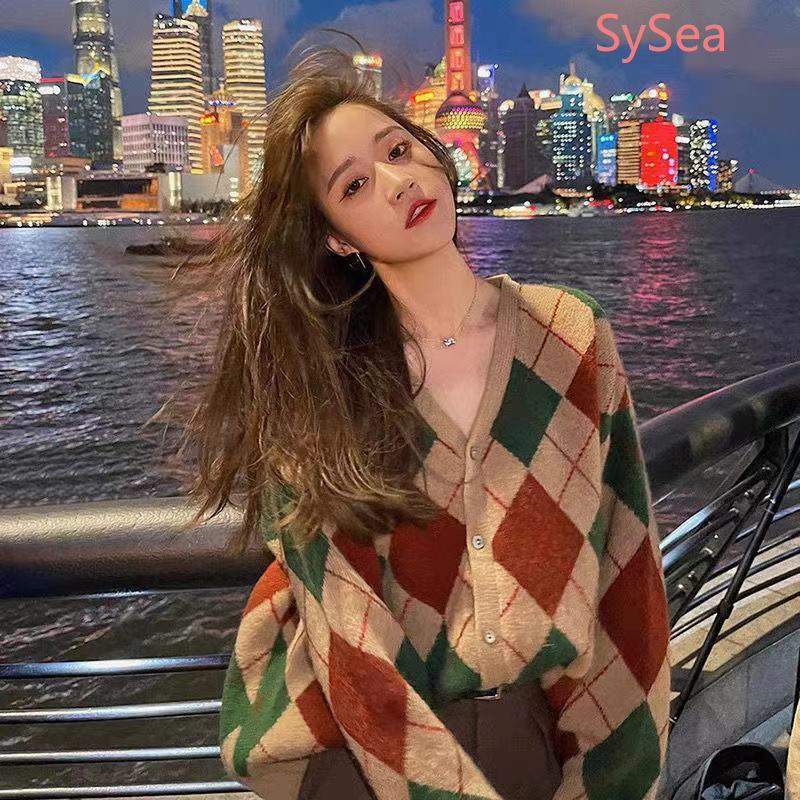 Áo khoác cardigan dệt kim tay dài đính đá thời trang mùa đông dành cho nữ