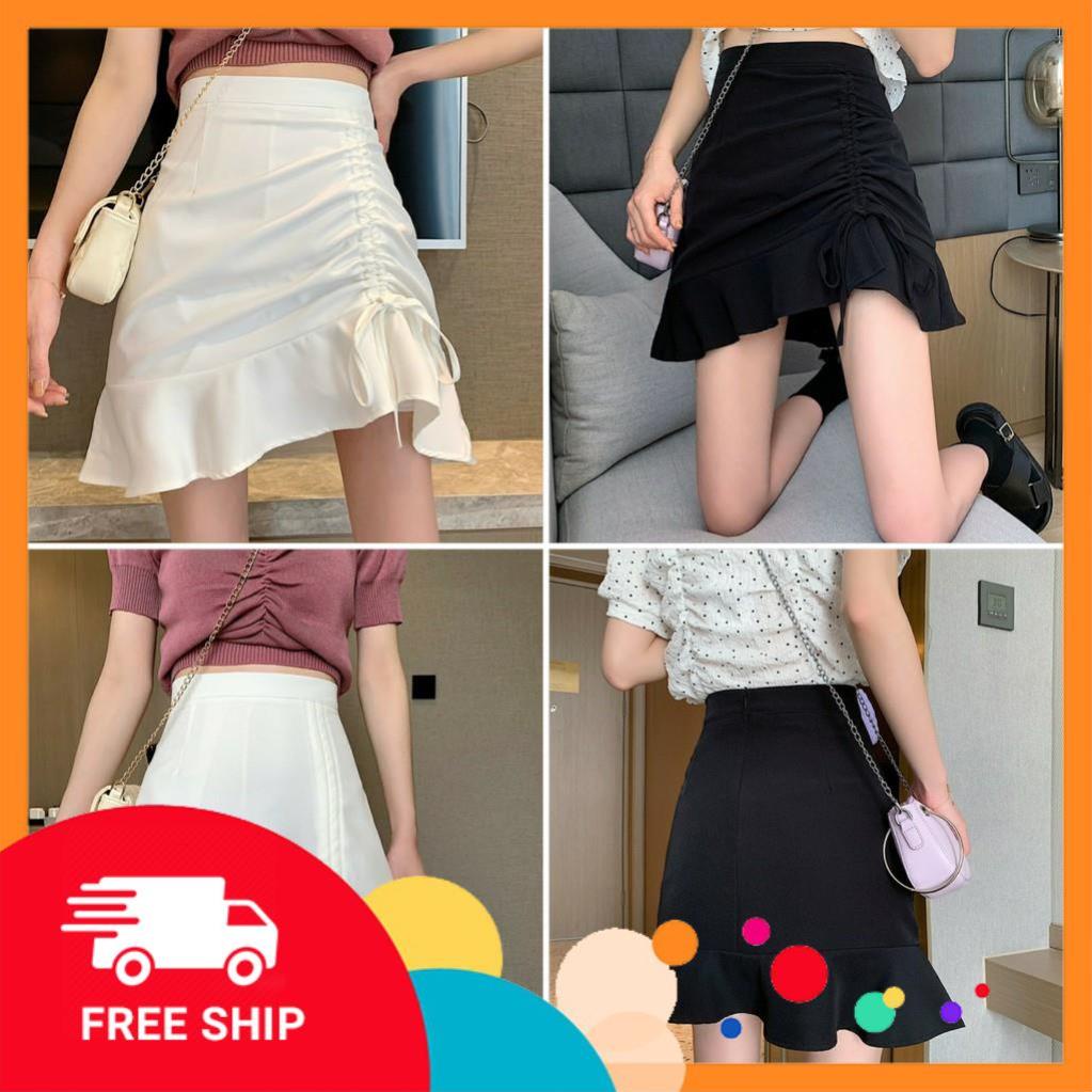 🦋🦋 💃 Chân Váy Nữ Dáng Chữ A Dây Rút Viền Bèo Z006